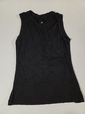 Black Sleeveless Criss Cross Back Women’s Tank Top